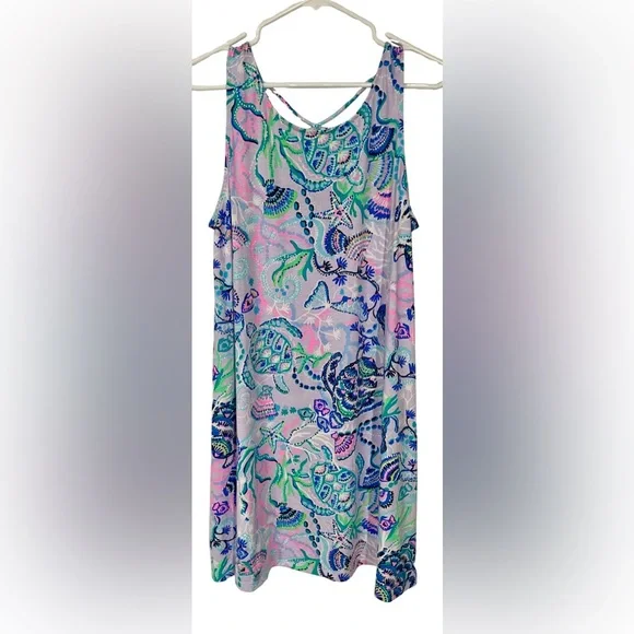 Lilly Pulitzer Dress Size XL Xlarge Mini Swing Resortwear Preppy Beach Tropical - Picture 1 of 9